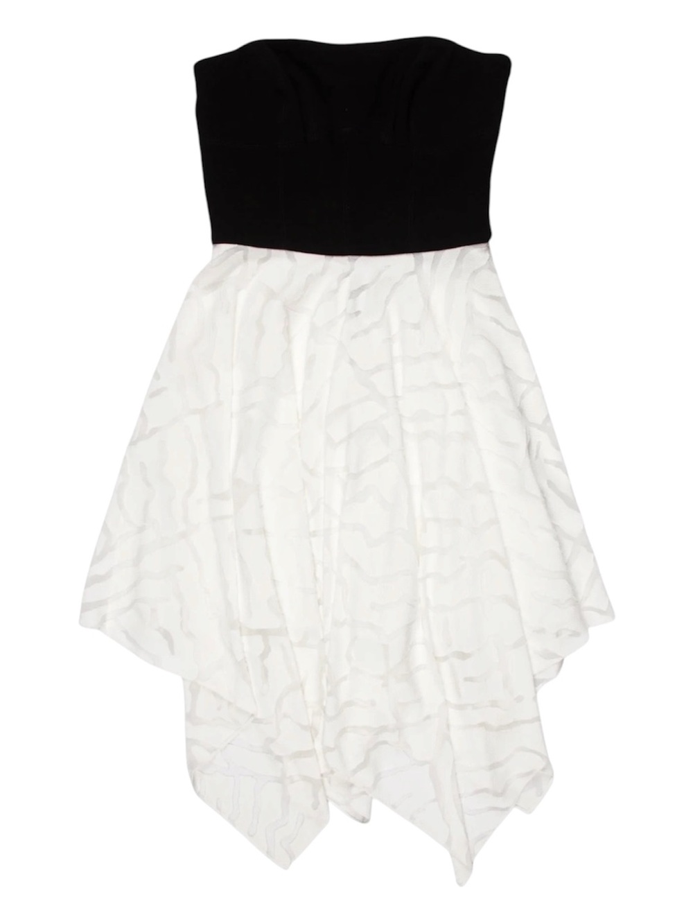 Sachin + Babi Black and White Asymmetrical Handkerchief Hem Skirt